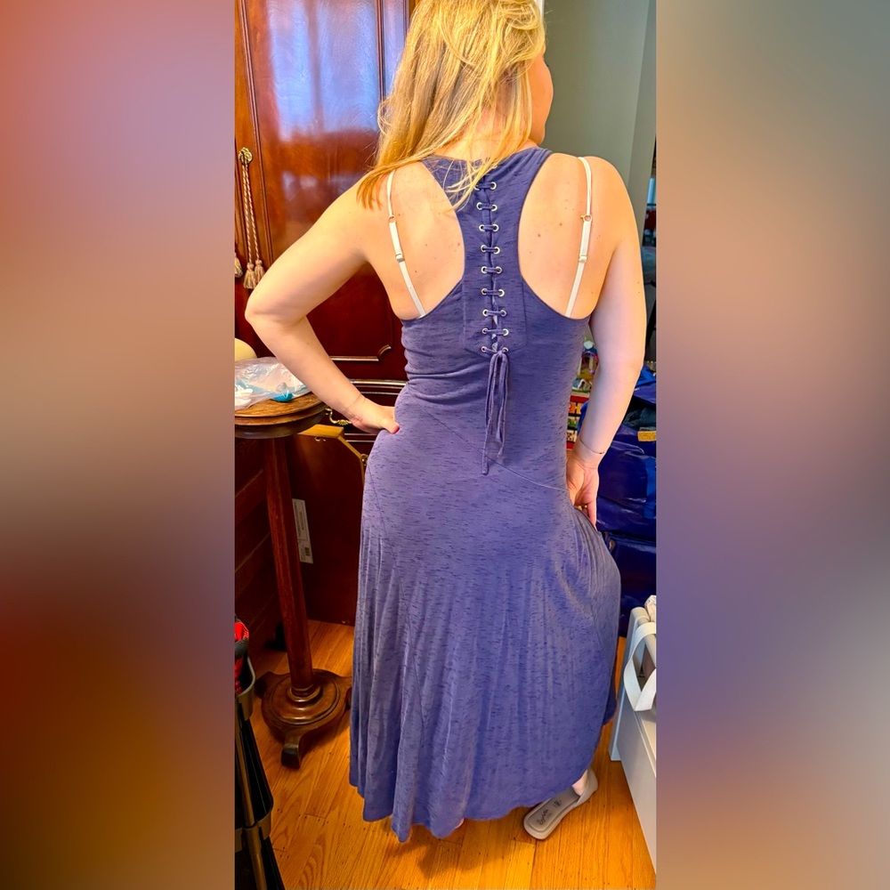 Anthropologie Navy Maxi Dress